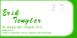 erik tengler business card